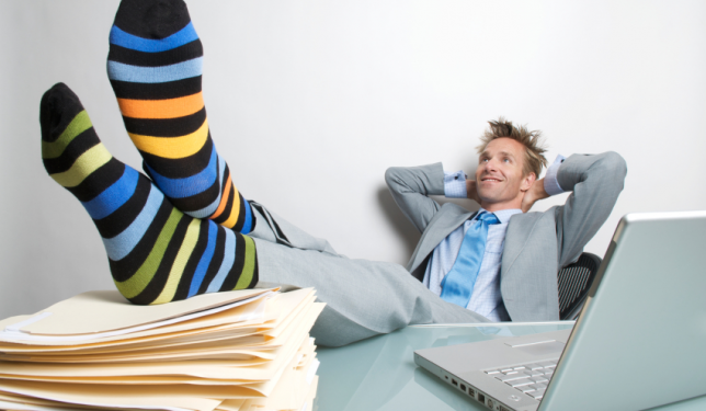 Man relaxing after a WordPress website launch