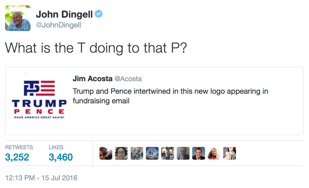 Trump Pence logo on Twitter