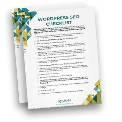 Printable WordPress SEO Checklist graphic