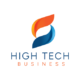 High Tech S logo design orange and blue