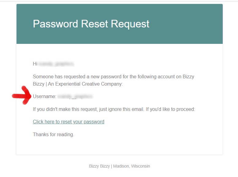 Password reset for WordPress