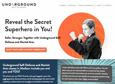 Underground Self-Defense WordPress Website Design