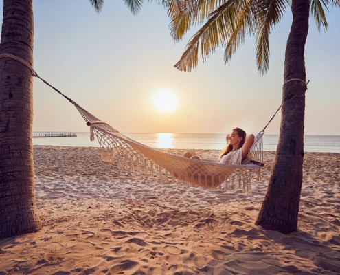 Entrepreneur on hammock in Mexico