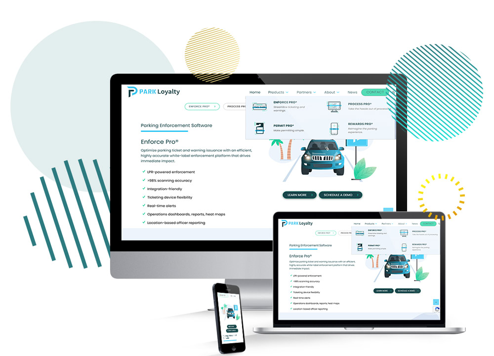 Park Loyalty website displayed on multiple devices
