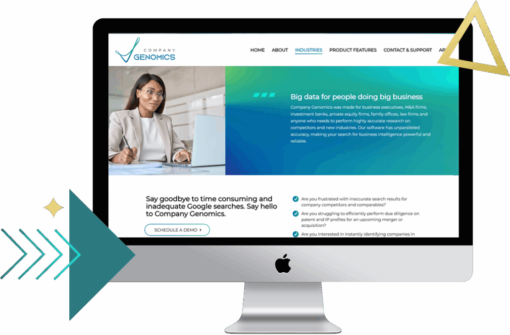 Company Genomics website displayed on computer monitor